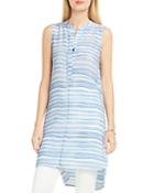 Vince Camuto Sleeveless Abstract Stripe Tunic
