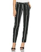 Vince Camuto Belted Striped Straight Pants