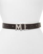 Mcm Visetos Logo Buckle Reversible Belt