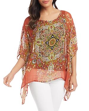 Karen Kane Layered Scarf Top