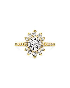 Hayley Paige For Hearts On Fire 18k Yellow Gold Behati Say It Your Way Oval Engagement Ring With Diamond & Pink Sapphire