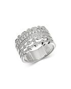 Bloomingdale's Diamond Multi-row Band In 14k White Gold, 0.50 Ct. T.w. - 100% Exclusive