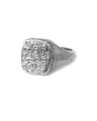 John Varvatos Collection Men's Sterling Silver Artisan Distressed Signet Ring