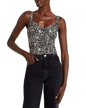 Bcbgmaxazria V Neck Woven Crop Top