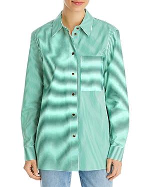Lafayette 148 New York Greyson Striped Cotton Shirt