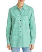 Lafayette 148 New York Greyson Striped Cotton Shirt