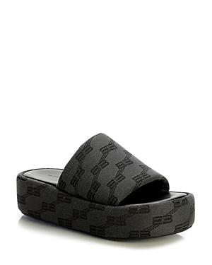 Balenciaga Women's Rise Logo Platform Slide Sandals