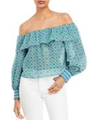 Alice And Olivia Alta Off-the-shoulder Top