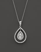 Diamond Pendant Necklace In 14k White Gold, .35 Ct. T.w.