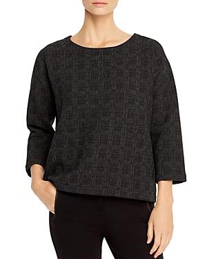 Eileen Fisher Check-print Boxy Top - 100% Exclusive