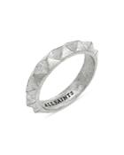 Allsaints Pyramid Stud Band Ring In Sterling Silver
