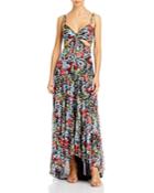 Cinq A Sept Riki Silk Floral Print Tiered Dress