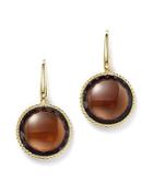 Roberto Coin 18k Yellow Gold Ipanema Round Earrings With Citrine