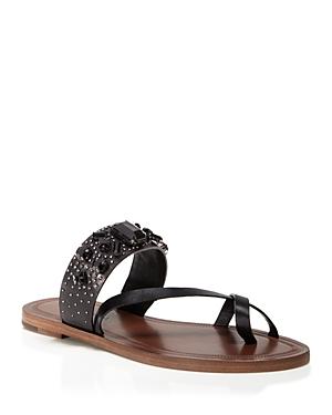Via Spiga Flat Thong Sandals - Gwenda Jeweled