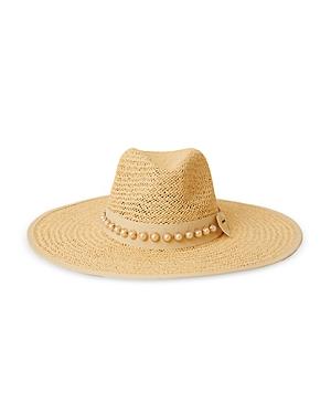 Btb Los Angeles Cassie Faux Pearl Straw Hat