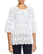 Scotch & Soda Embroidered Eyelet Top