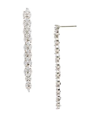 Aqua Cubic Zirconia Line Earrings - 100% Exclusive