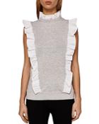 Ted Baker Gilleey Ruffle-trimmed Knit Top