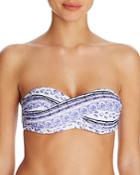 Shoshanna Batik Print Twist Bandeau Bikini Top