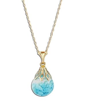 Bloomingdale's Floating Turquoise Pendant Necklace In 14k Yellow Gold, 18 - 100% Exclusive