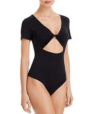 Aqua V-neck Cutout Bodysuit - 100% Exclusive