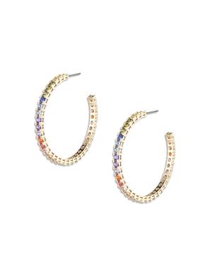 Dannijo Gemeaux Multicolored Rhinestone Hoop Earrings