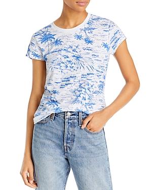Goldie Palm Print Ringer Tee