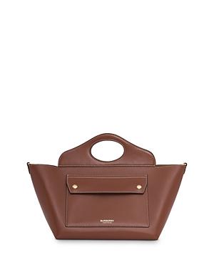 Burberry Pocket Compact Leather Tote