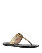 Gucci Women's Marmont Leather Thong Sandals