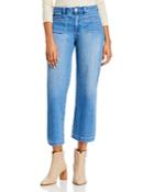 Paige Nellie Patch Pocket Straight Leg Jeans In Adley
