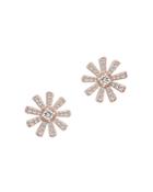 Bloomingdale's Diamond Flower Stud Earrings In 14k Rose Gold, 0.25 Ct. T.w. - 100% Exclusive