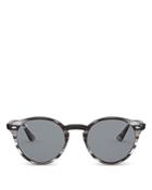 Ray-ban Unisex Solid Round Sunglasses, 49mm