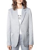 Zadig & Voltaire Vanille Logo Jacquard Suit Jacket