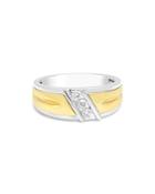 Bloomingdale's Men's Diamond Band In 14k White & Yellow Gold, 0.25 Ct. T.w. - 100% Exclusive