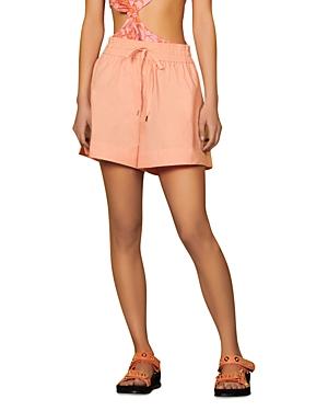 Sandro Achil Cotton Poplin Drawstring Shorts