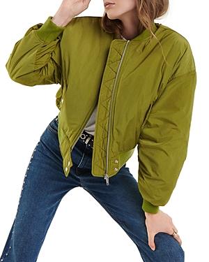 The Kooples Cropped Bomber Jacket