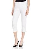 Nydj Dayla Cuffed Capri Jeans In Optic White