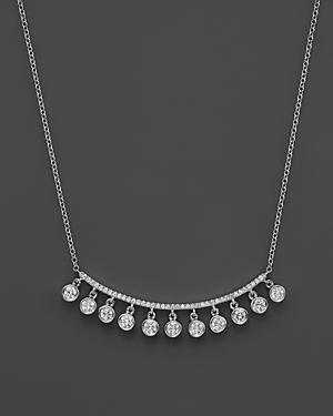 Diamond Bezels Pendant Necklace In 14k White Gold, .70 Ct. T.w.