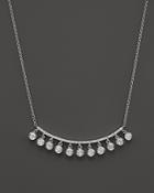 Diamond Bezels Pendant Necklace In 14k White Gold, .70 Ct. T.w.