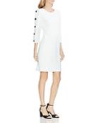 Vince Camuto Button Sleeve Dress