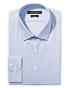 John Varvatos Star Usa Melange Print Solid Slim Fit Dress Shirt