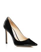 Jimmy Choo Women's Romy 100 Patent Leather High Heel Pointed Toe Pumps