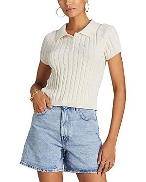 525 Cable Knit Polo Sweater