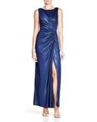 Adrianna Papell Sleeveless Lace & Matte Jersey Gown