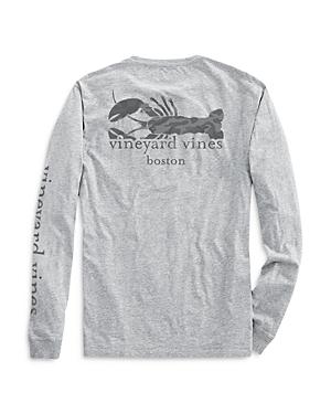 Vineyard Vines Boston Long Sleeve Tonal Icon Logo Pocket Tee