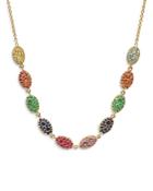 Colette Jewelry 18k Yellow Gold And Rainbow Sapphire Les Chevalieres Necklace, 16