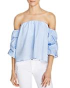 Bardot Caught Sleeve Off-the-shoulder Top