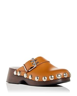 Ganni Women's Studded Leather Clogs