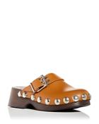 Ganni Women's Studded Leather Clogs