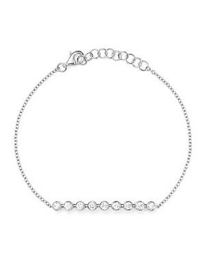Diamond Bezel Set Bracelet In 14k White Gold, .45 Ct. T.w.